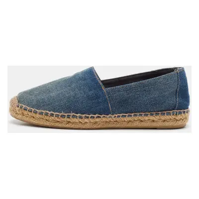 Saint Laurent Blue Denim Espadrille Flats Size