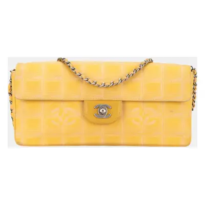 Chanel Yellow New Travel Line Nylon East West Flap