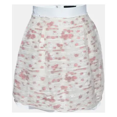 D&G White Fil Coupe Silk Mini Skirt