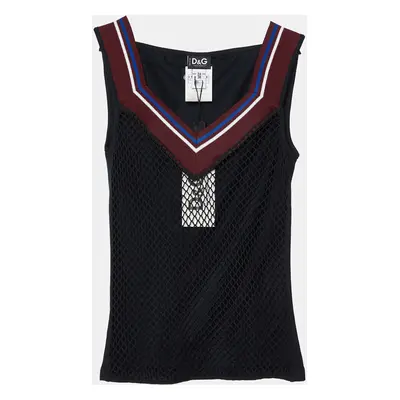 D&G Navy Blue Cotton Knit Sleeveless Top