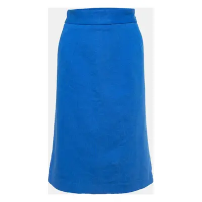 Diane Von Furstenberg Blue Cotton Knit Courgarette Skirt