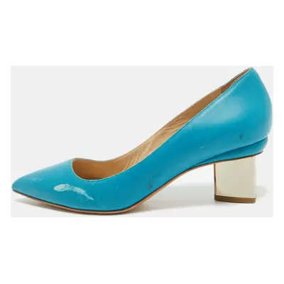 Nicholas Kirkwood Blue Leather Pointed Pumps Size 39.5