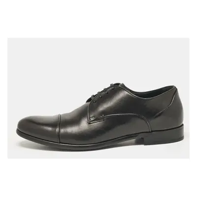 Dolce and Gabbana Black Leather Lace Up Derby Size