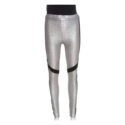 Just Cavalli Metallic Patched Stretch Knit Leggings