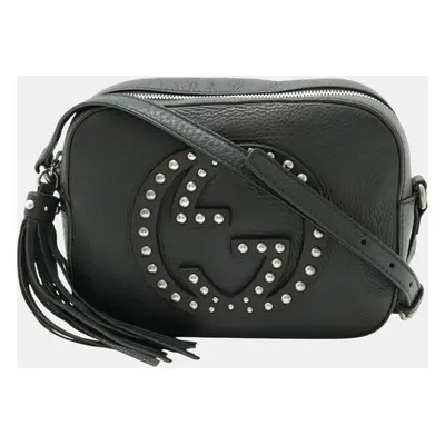 Gucci Black Leather Soho Tassel Disco Bag