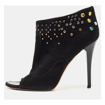 Giuseppe Zanotti Black Suede Studded Boots Size