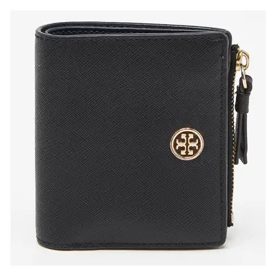 Tory Burch Black Leather Robinson Bifold Wallet