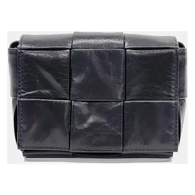 Bottega Veneta Black Leather Cassette Crossbody Bag