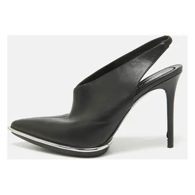 Alexander Wang Black Leather Cara Slingback Pumps Size