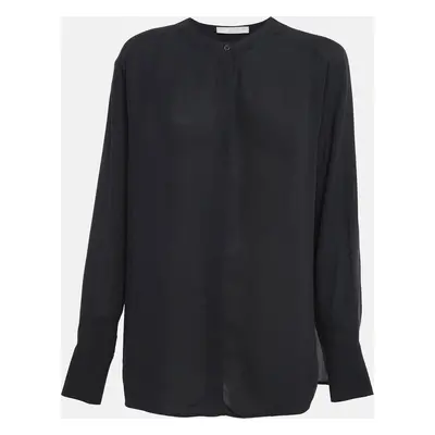 Vince Black Silk Button-Up Blouse