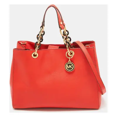 MICHAEL Michael Kors Red Leather Large Cynthia Tote