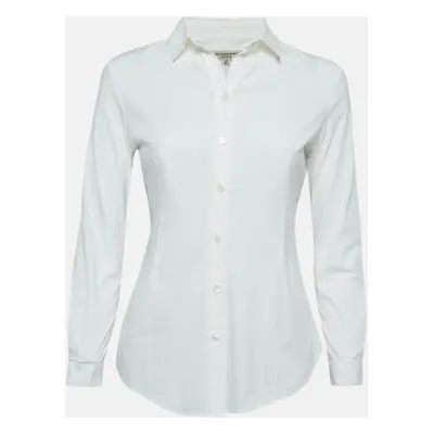 Burberry White Cotton Button Front Shirt