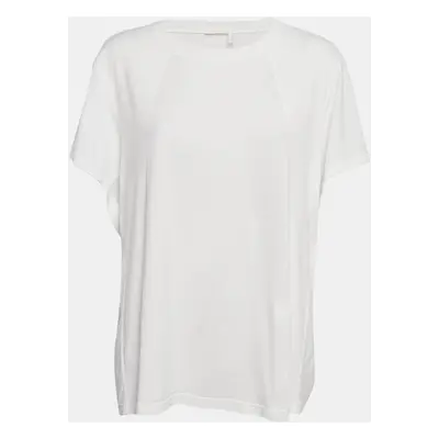 Chloe White Jersey Cotton Crew Neck T-Shirt