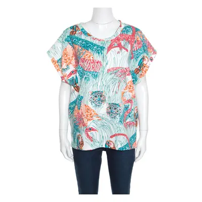 Paul & Joe Multicolor Jungle Printed Cotton Dolman Sleeve Top