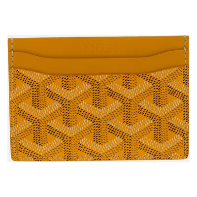 Goyard Yellow Goyardine Coated Canvas and Leather Saint Sulpice Card Holder