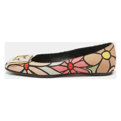 Roger Vivier Multicolor Canvas Ballet Flats Size 35.5