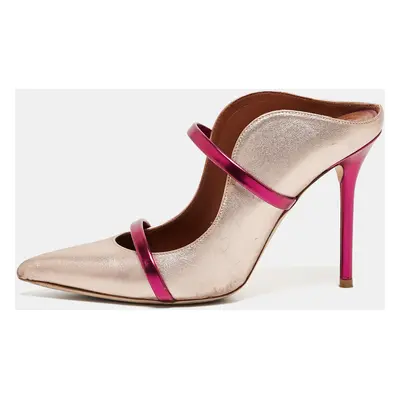 Malone Souliers Metallic Pink Leather Maureen Mules Size