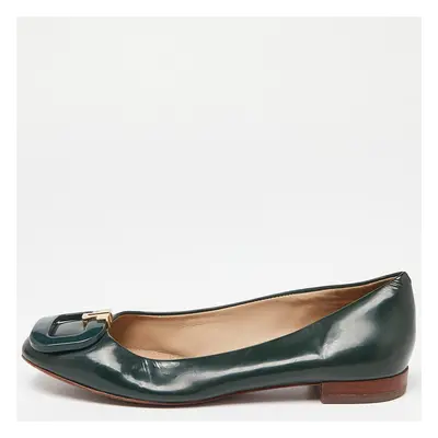 Tory Burch Green Patent Leather Ballet Flats Size