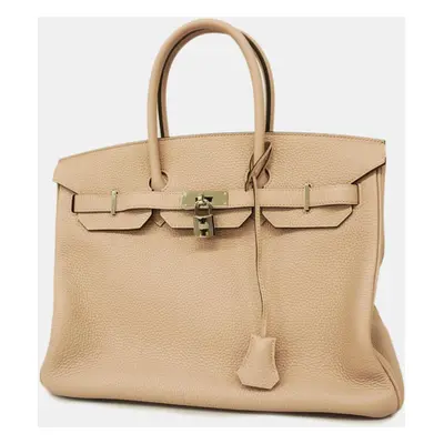 Hermes Glycine Taurillon Clemence Birkin Engraved Handbag