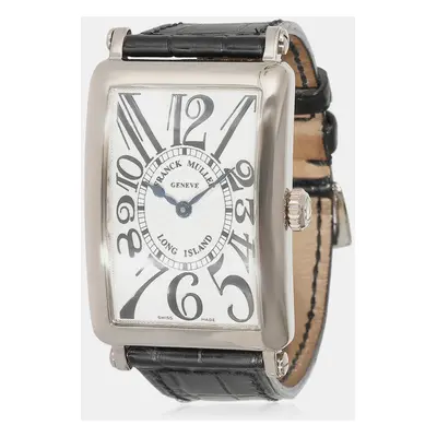 Franck Muller Silver 18k White Gold Long Island QZ Quartz Women's Wristwatch mm