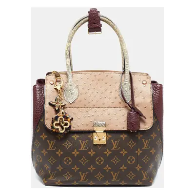 Louis Vuitton Exotique Monogram Lizard,Ostrich and Leather Limited Edition Majestueux MM Bag