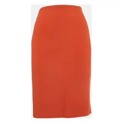 Diane Von Furstenberg Orange Knit Esme Pencil Skirt