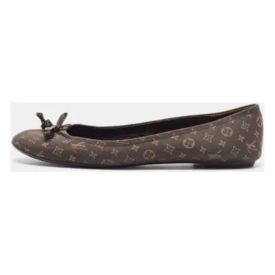 Louis Vuitton Brown Canvas Ballet Flats Size