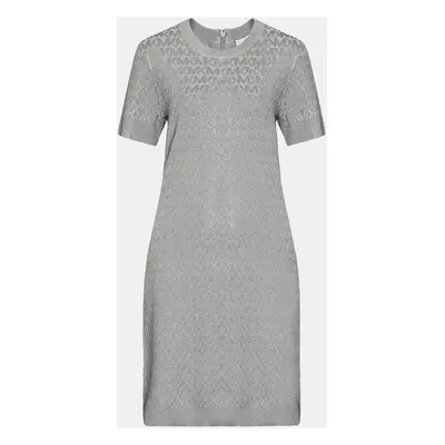 Michael Kors Grey Metallic Knit Short Dress