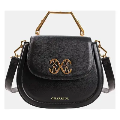 Charriol Black Leather MARIE OLGA Handbag