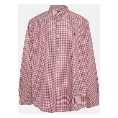 Ralph Lauren Red Gingham Poplin Lon Sleeve Shirt