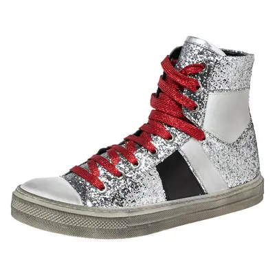 Amiri Multicolor Glitter And Leather High Top Sneakers Size