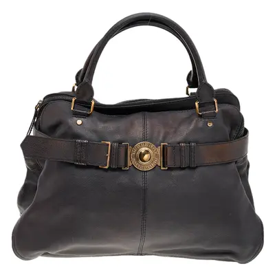 Burberry Black Leather Lambeth Satchel