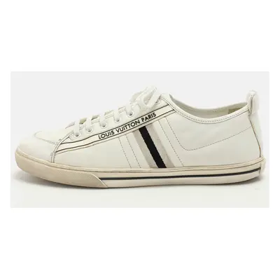 Louis Vuitton White Leather Low Top Sneakers Size