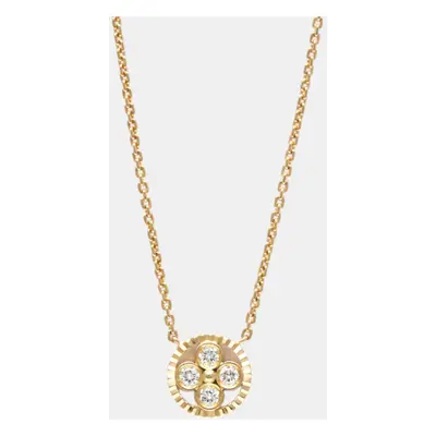 Louis Vuitton Pink Gold 18K Pandantif Sun Blossom Diamond Necklace