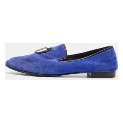 Giuseppe Zanotti Blue Suede Kevin Loafers Size