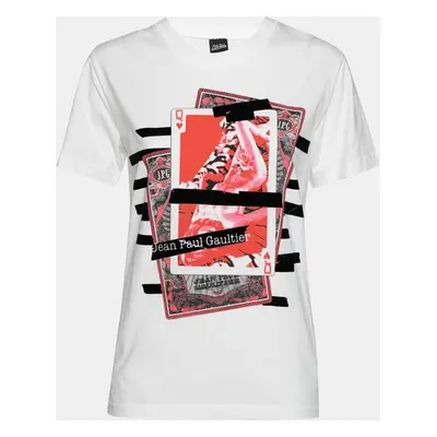 Jean Paul Gaultier White Printed Cotton Short Sleeve Crewneck T-Shirt