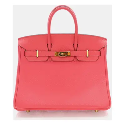 Hermes Rose Lipstick Togo Birkin Handbag