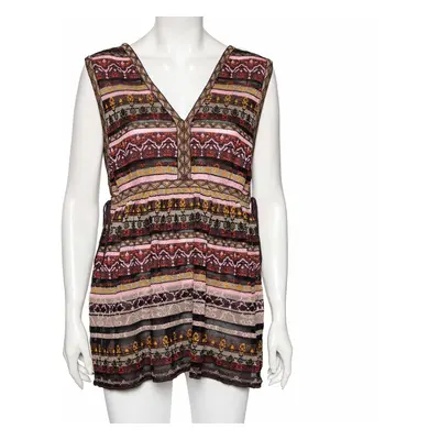 M Missoni Multicolored Lurex Knit Sleeveless Top