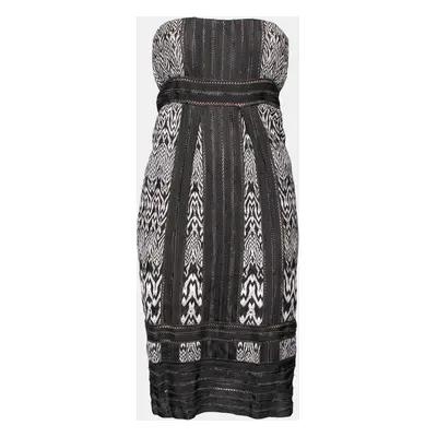 Missoni Grey Patterned Knit Strapless Dress