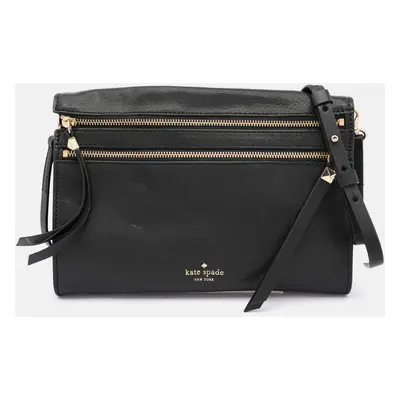 Kate Spade Black Leather Social Butterfly Skyler Crossbody Bag