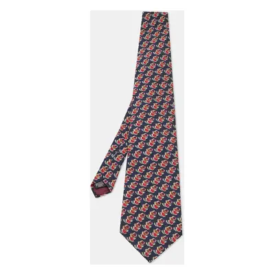 Christian Dior Monsieur Black Printed Polyester Tie