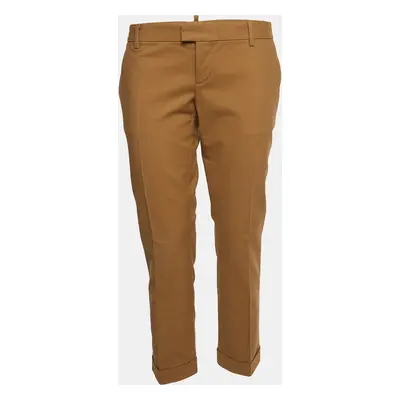 Dsquared2 Brown Cotton Formal Trousers