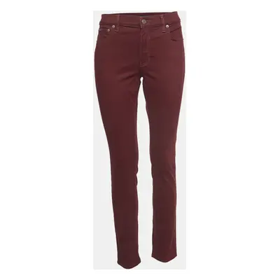 Polo Ralph Lauren Burgundy Cotton Skinny Pants