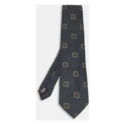 Giorgio Armani Vintage Blue Jacquard Silk Traditional Tie