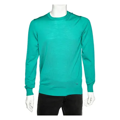 Emporio Armani Green Wool Crewneck Jumper