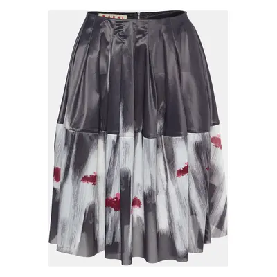 Marni Black Printed Nylon Mini Skirt