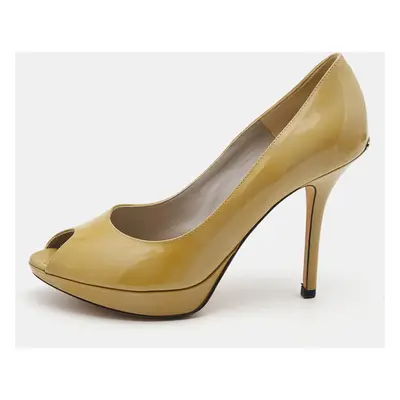 Dior Olive Green Patent Leather Miss Dior Pumps Size