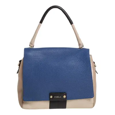 Furla Multicolor Leather Flap Top Handle Bag