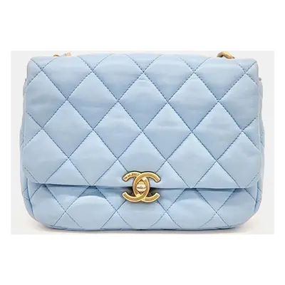 Chanel Blue Leather Candy Chain Flap Bag