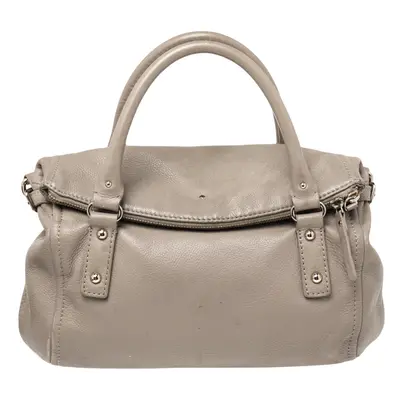 Kate Spade Beige Leather Cobble Hill Leslie Satchel